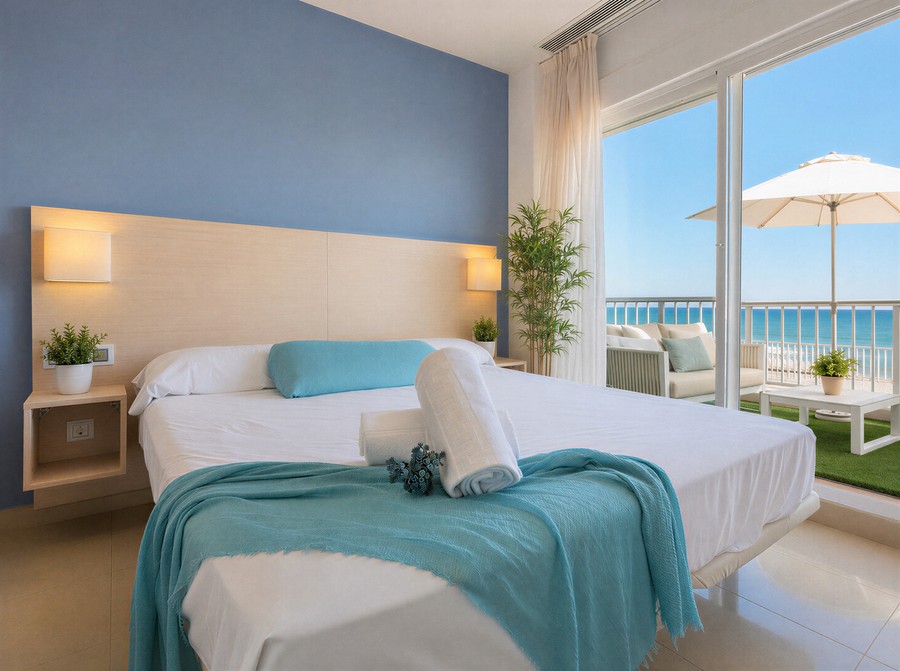 Dormitorio de un apartamento estándar