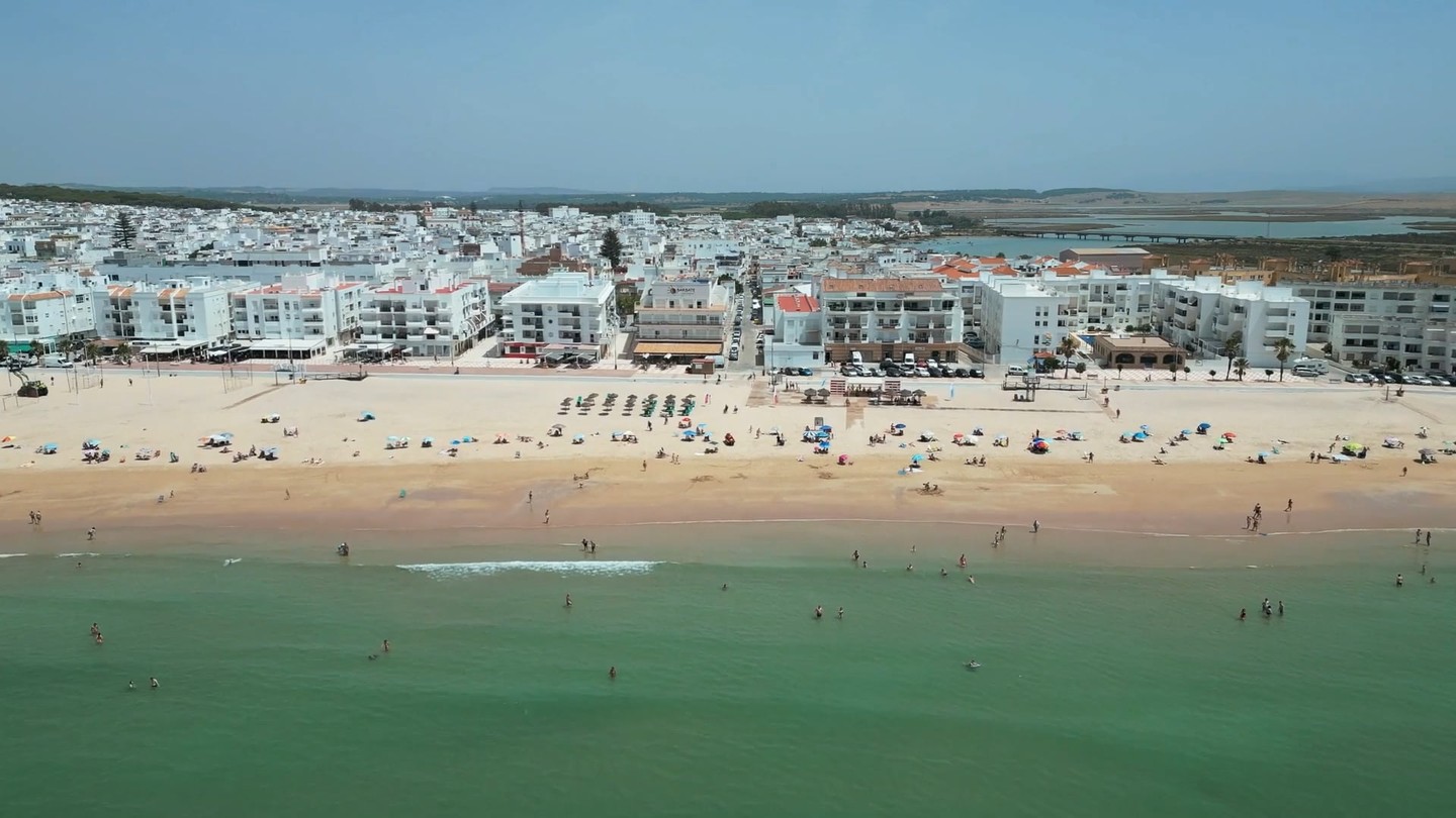 Vista aérea de Barbate y su playa